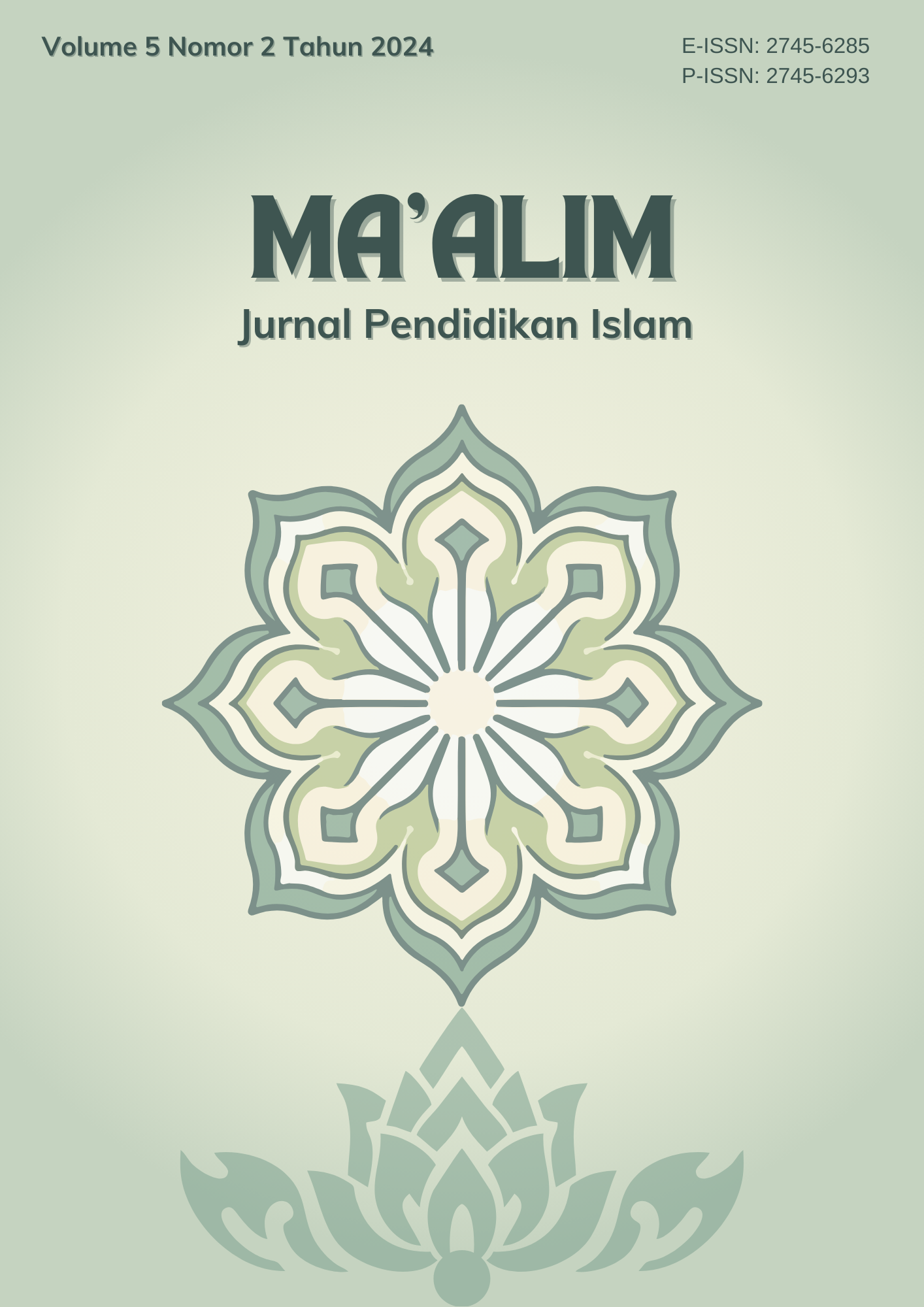 					View Vol. 5 No. 2 (2024): MA'ALIM: Jurnal Pendidikan Islam
				