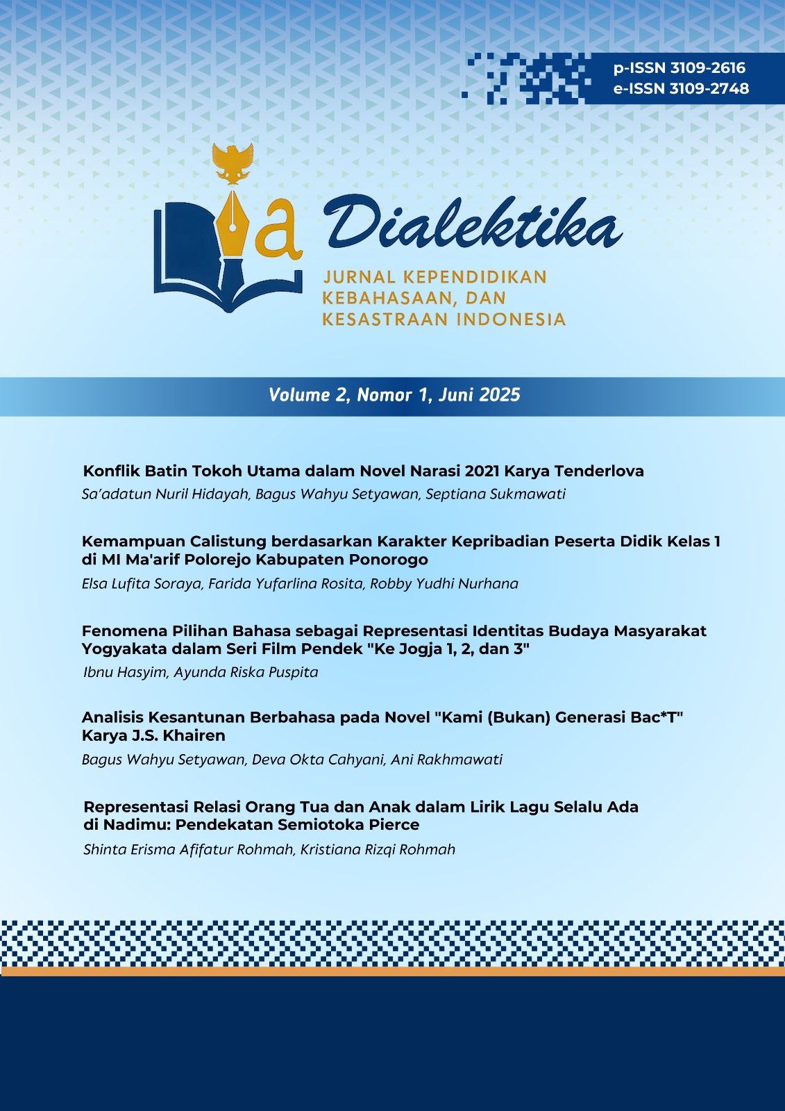 					View Vol. 2 No. 1 (2025): Dialektika
				