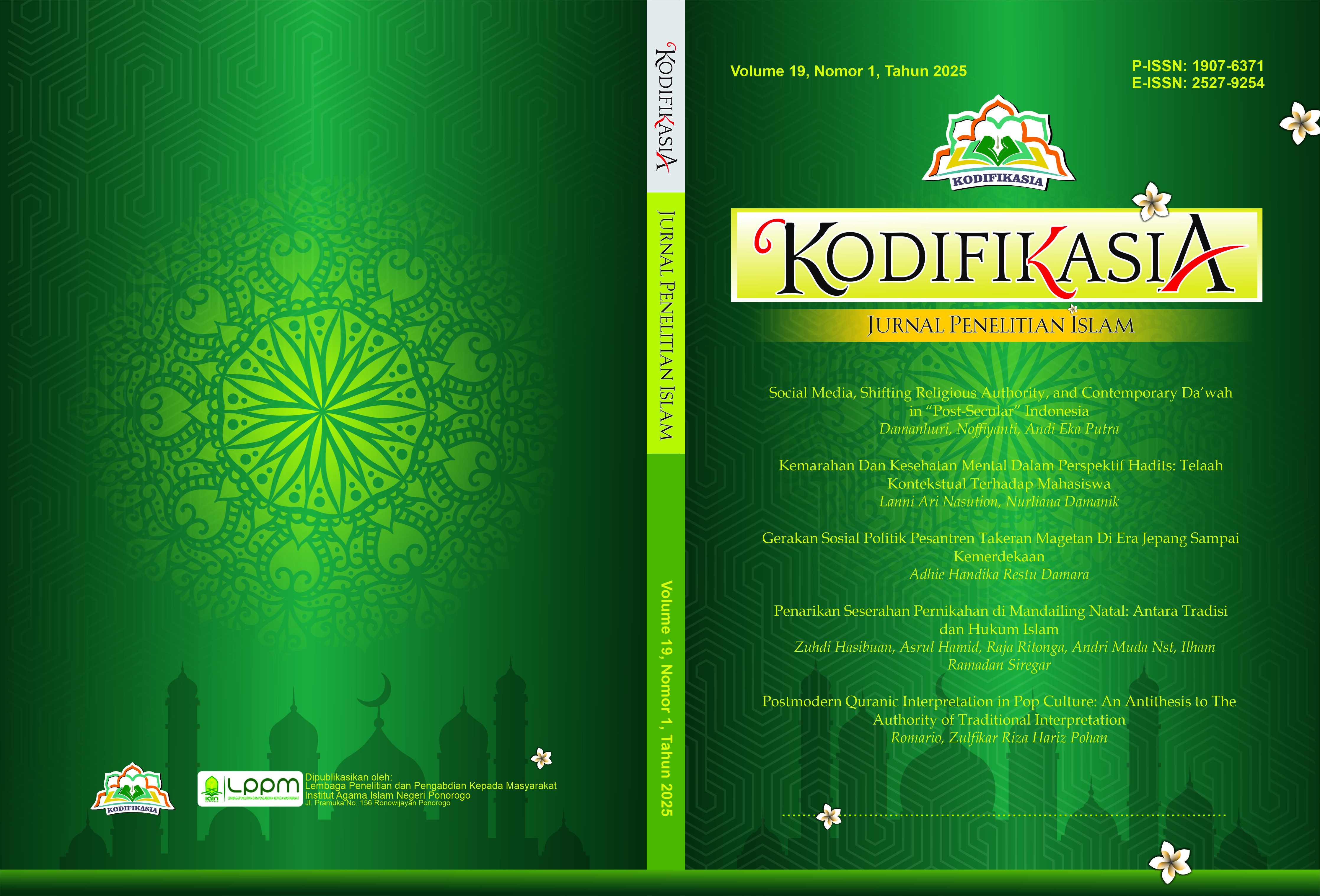 					Lihat Vol 19 No 1 (2025): Kodifikasia: Jurnal Penelitian Islam
				